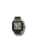 Montre cartier Santos , bracelet caoutchouc