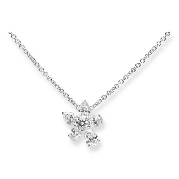 Collier Flower Or blanc Diamants