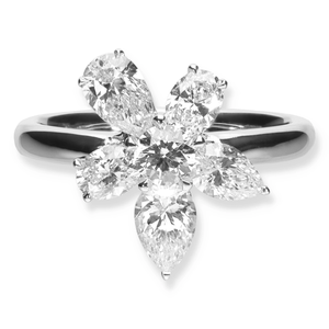 Bague Flower Or blanc Diamants