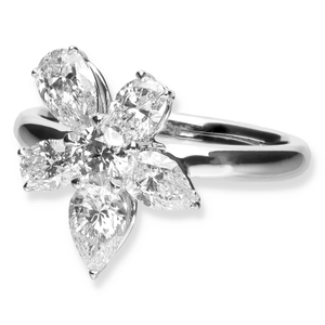 Bague Flower Or blanc Diamants