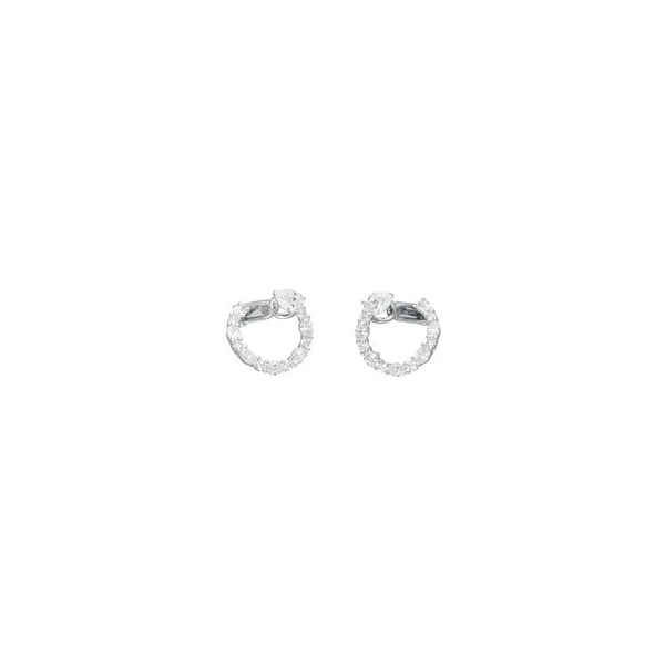 Boucles d'oreilles Circle Or blanc Diamants