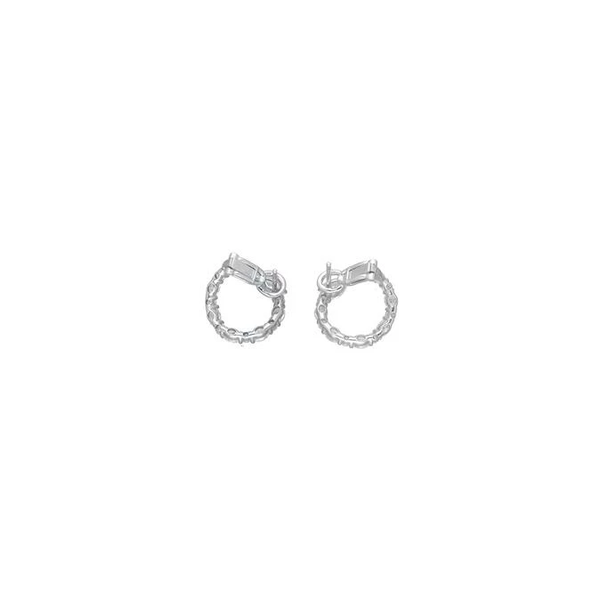 Boucles d'oreilles Circle Or blanc Diamants