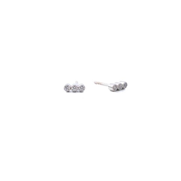 Boucles d'oreilles Trio Or blanc Diamants
