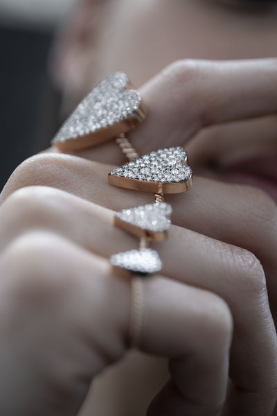 Bague Give Love Taille 2 Or rose Diamants 0.23 carats