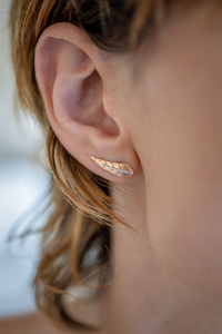 Mono Boucle d'oreille ALAE Or rose Diamants 0.02 carats