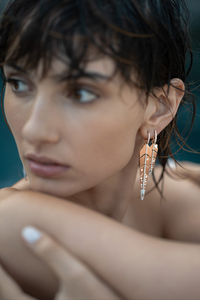 Boucle d'oreille ALAE Petite Or rose Diamants 0.35 carats