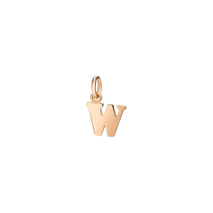 Charm Lettre W Or Rose 9 carats
