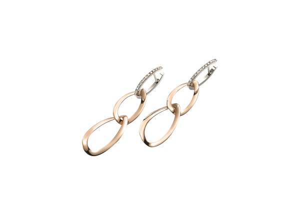 Boucles d'oreilles Hiroko Or rose Or blanc Diamants