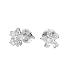 Boucles d'oreilles Flower Or blanc Diamants