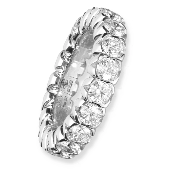 Bague Stretch Milano Or blanc Diamants 2.5 carats