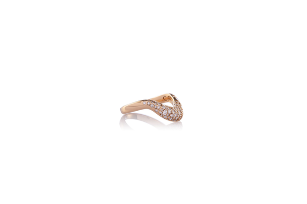 Bague Connection Wave Or rose Diamants 0.67 carats
