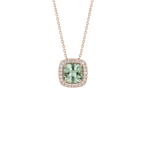 Collier Grenat Menthe Entourage Diamants
