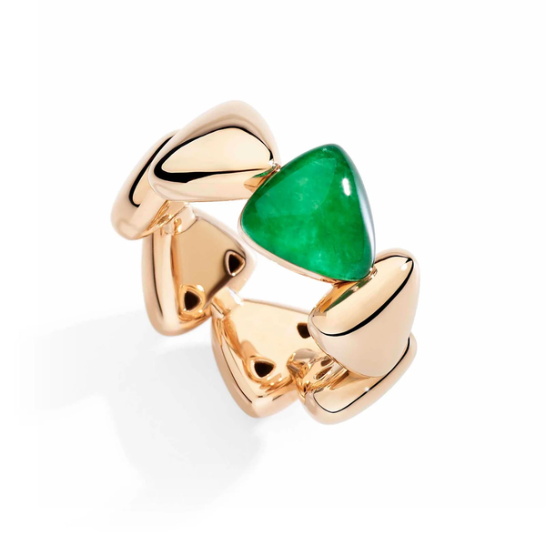 Bague Freccia Midi Or rose Cristal De Roche Jade
