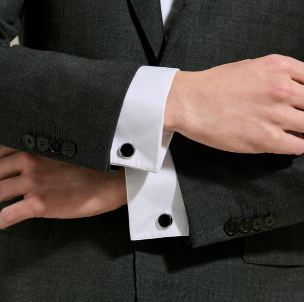 Boutons de Manchette Meisterstück avec Incrustation d'Onyx