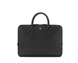 Porte-Documents Fin en Cuir Noir Sartorial