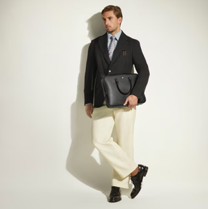 Porte-Documents Fin en Cuir Noir Sartorial