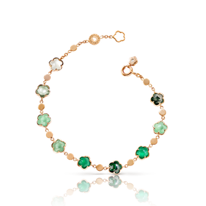 Bracelet Figlia Dei Fiori Or rose Gemmes Vertes