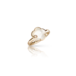 Bague Petit Joli Or rose Pierre de lune et Nacre
