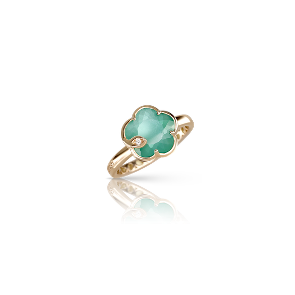 Bague Petit Joli Or Rose Agate et Pierre de Lune