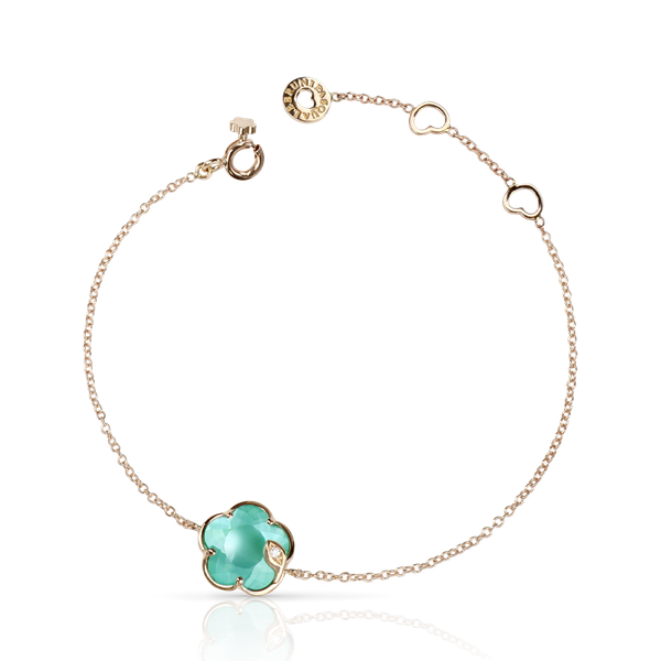 Bracelet Petit Joli Or Rose Agate et Pierre de Lune