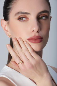 Bague Petit Garden Or rose Diamants