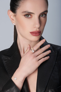 Bague Petit Garden Or rose Diamants