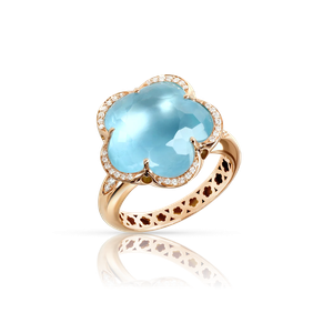 Bague Bon Ton Topaze Bleue ciel