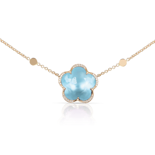 Collier Bon Ton Topaze Bleue
