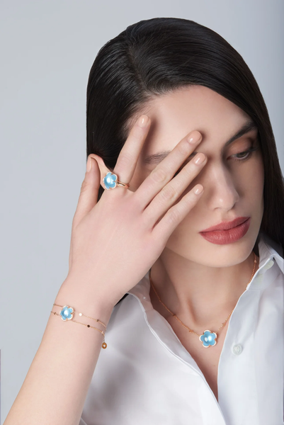 Bracelet Bon Ton Topaze bleue Ciel