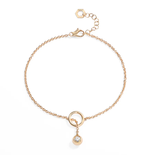 Bracelet Solitaire Bubble Or Jaune Diamant