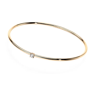 Bracelet Bangle Solitaire Or jaune Diamant 0.11 carats