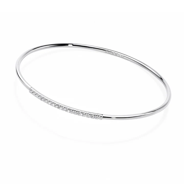 Bracelet White Diamonds Line Or Blanc