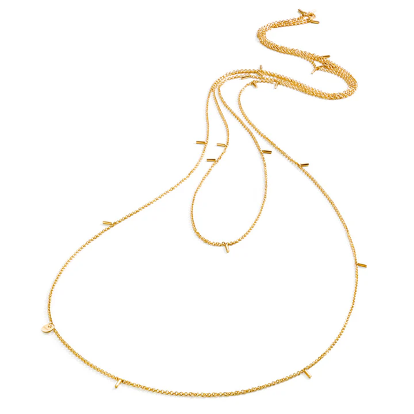 Collier Sautoir Cylinders Or Jaune