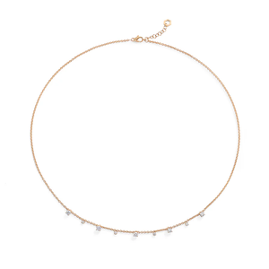 Collier Multi Solitaire Or Jaune Diamants 0,48 carats