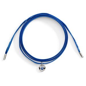 Corde Velvet Bleue Bouts Argent