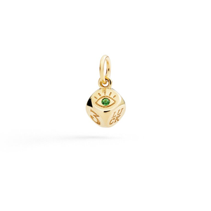Charm Dé Or jaune 9k Tsavorite