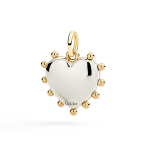 Charm Coeur Or jaune Malachite