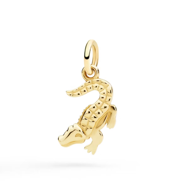 Charm Crocodile Or jaune