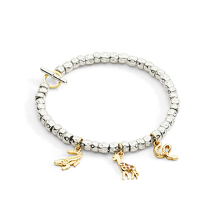 Charm Girafe Or Jaune Email