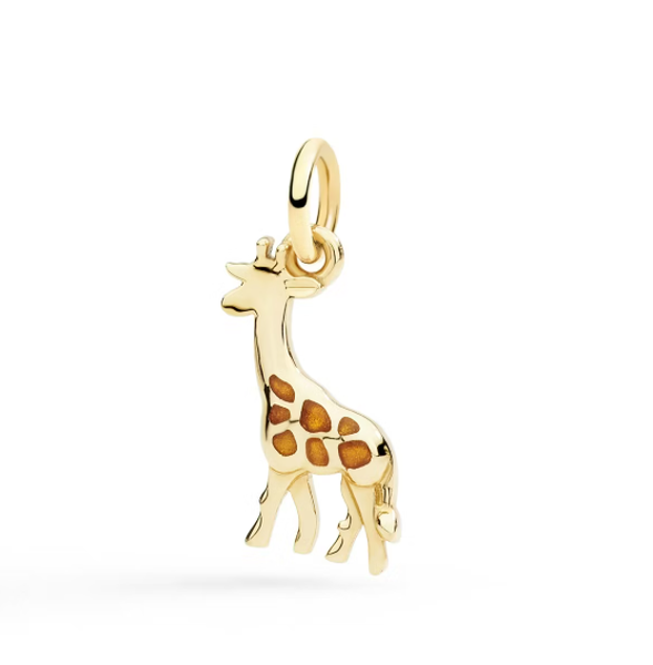 Charm Girafe Or Jaune Email
