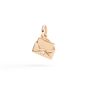 Charm Lettre Diamant Or Rose 9 carats