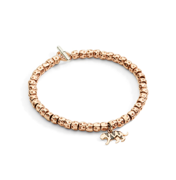 Charm Tigre Or rose Diamants noirs