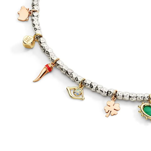 Charm Oeil Or Jaune 9 Carats et Saphirs