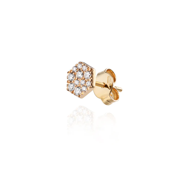 Boucle d'oreille Amuleto Or Jaune Diamants