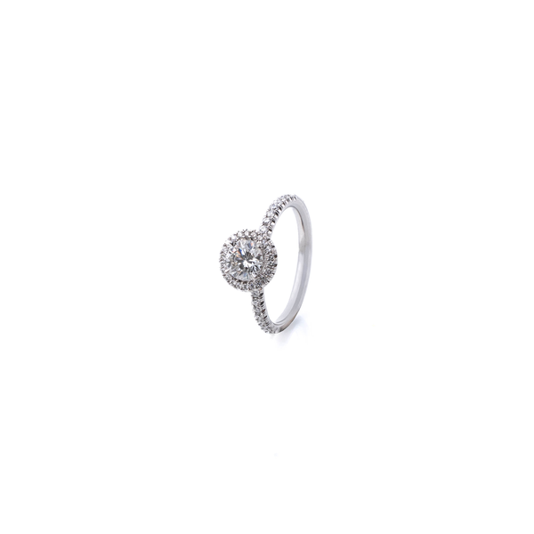 Bague Diamant 0.75 Carats Entourage 0,29 Carats