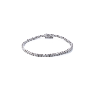 Bracelet Tennis Or blanc Diamants