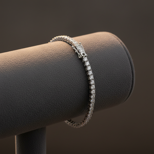 Bracelet Tennis Or blanc Diamants