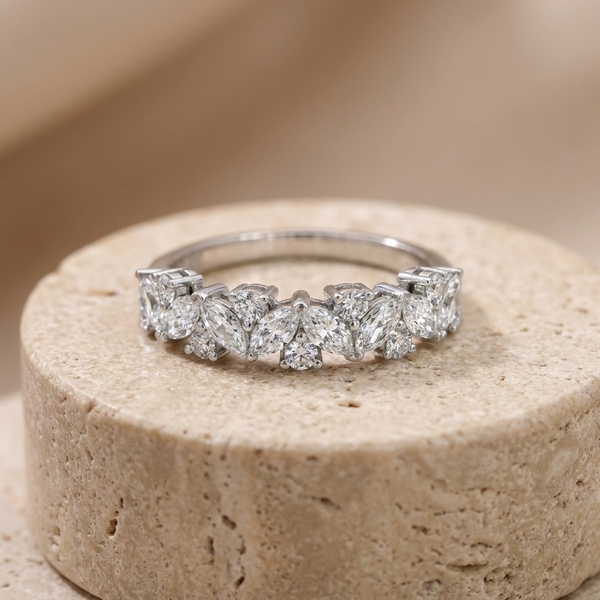 Alliance Diamant Taille Brillant et Navette