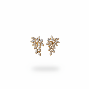 Boucles d'Oreilles Feuilles Diamants 0,91 carats