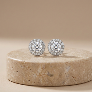 Boucles d'Oreilles Diamants 2*0,34 Carats + 0,2 Carats